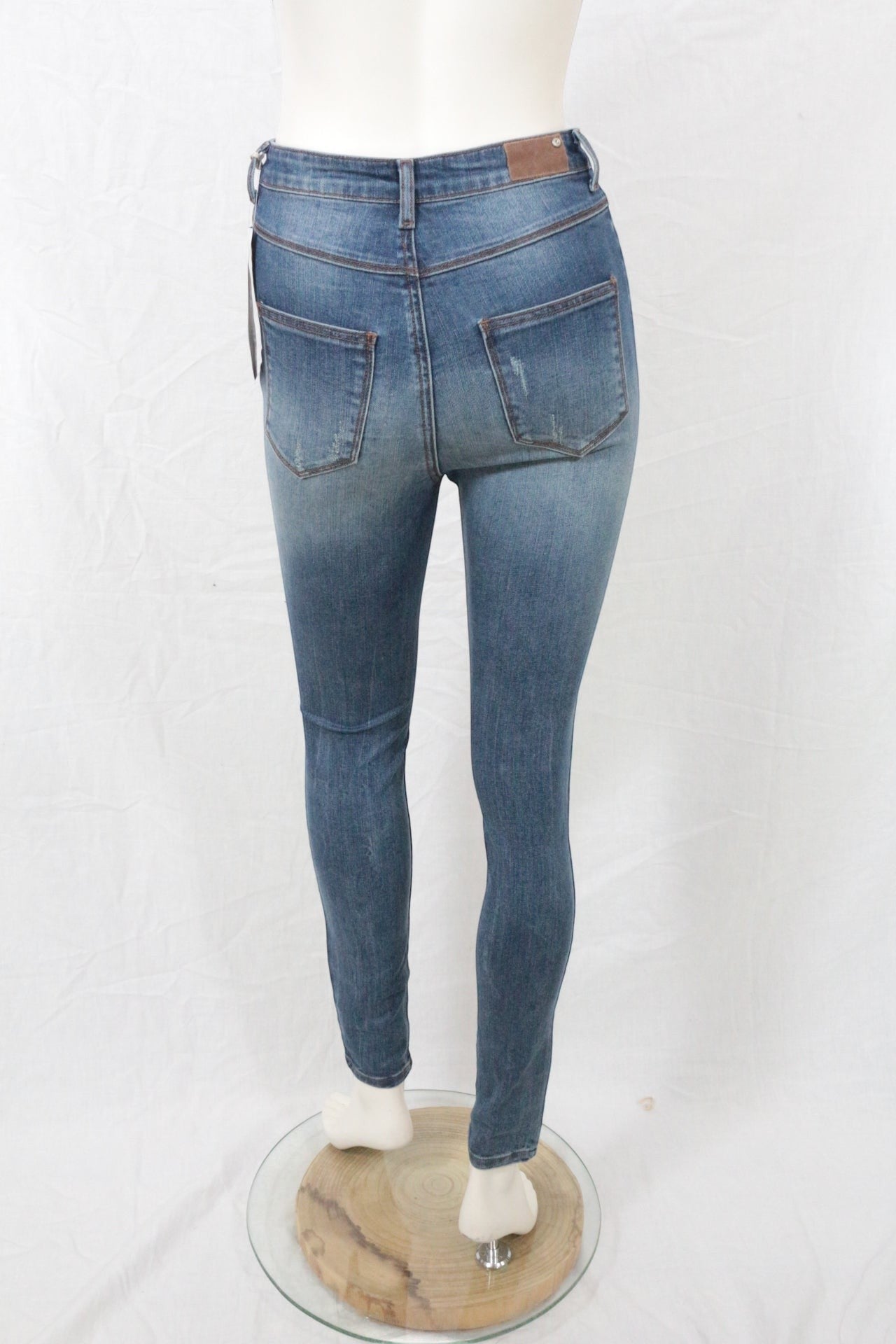 Jean Skinny Bleu Clair Archive Fashion Prototype Sample Denim Stretch Femme Y2K 6