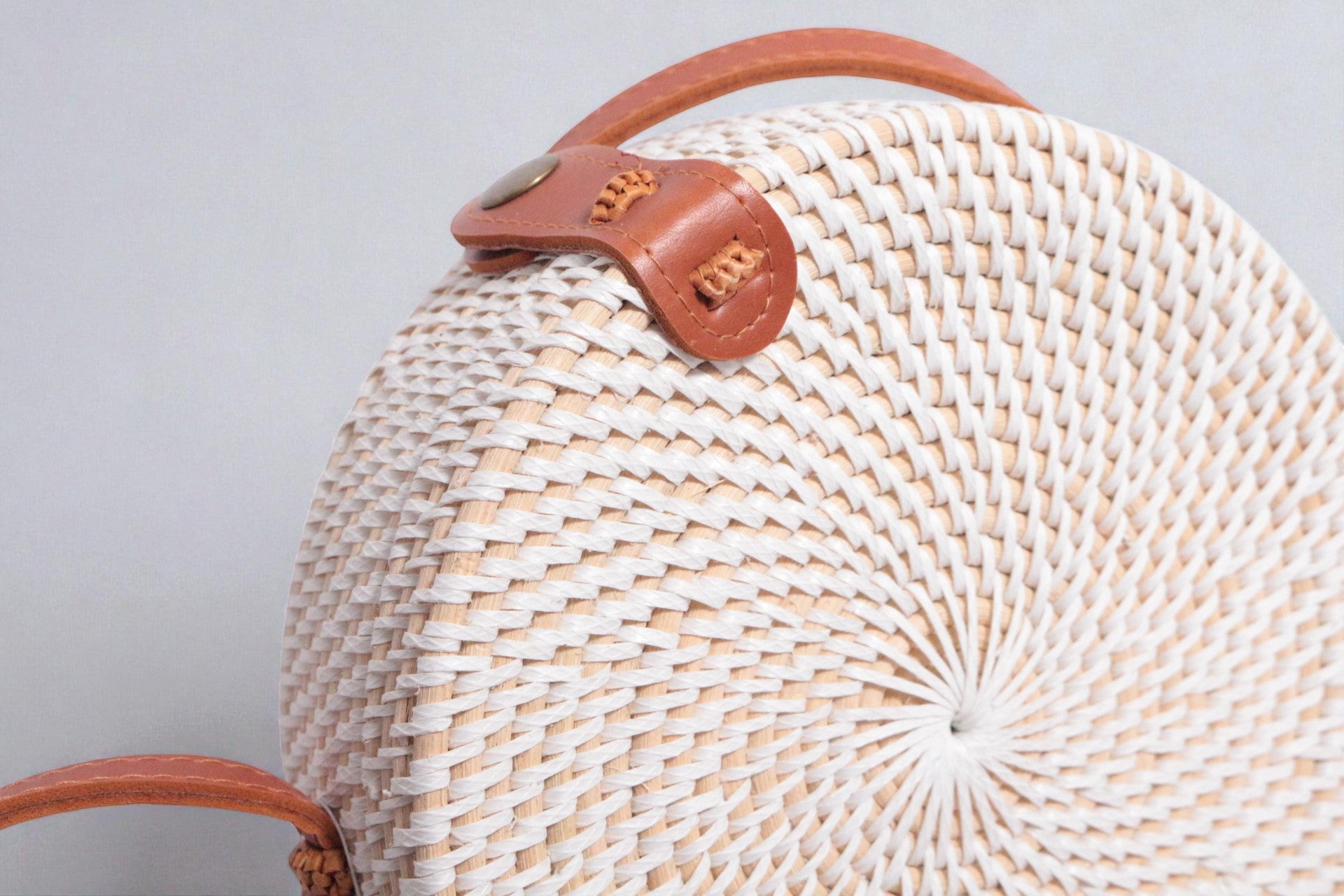 Gianni Bernini Sac Rond Bandoulière Rotin Tressé Bohème Chic Femme 5