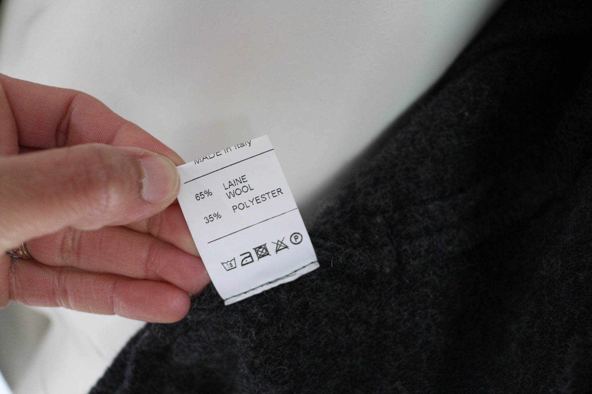 La Fée Maraboutée Manteau Laine Gris Anthracite Volants Fleur Made In Italy T42 12