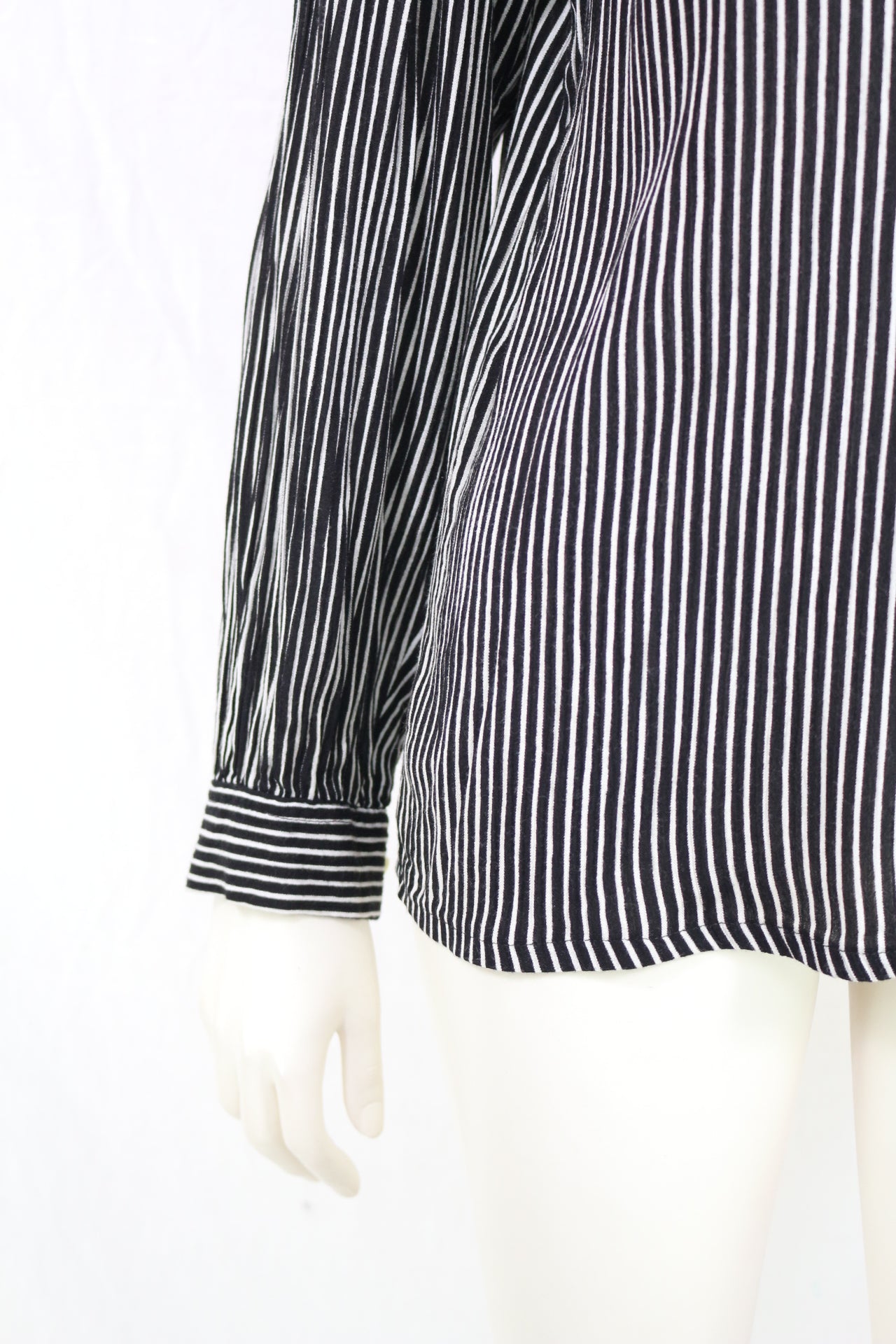 Anne Weyburn Chemisier Rayé Noir Blanc Col Claudine Nœud Rétro Chic T40 3