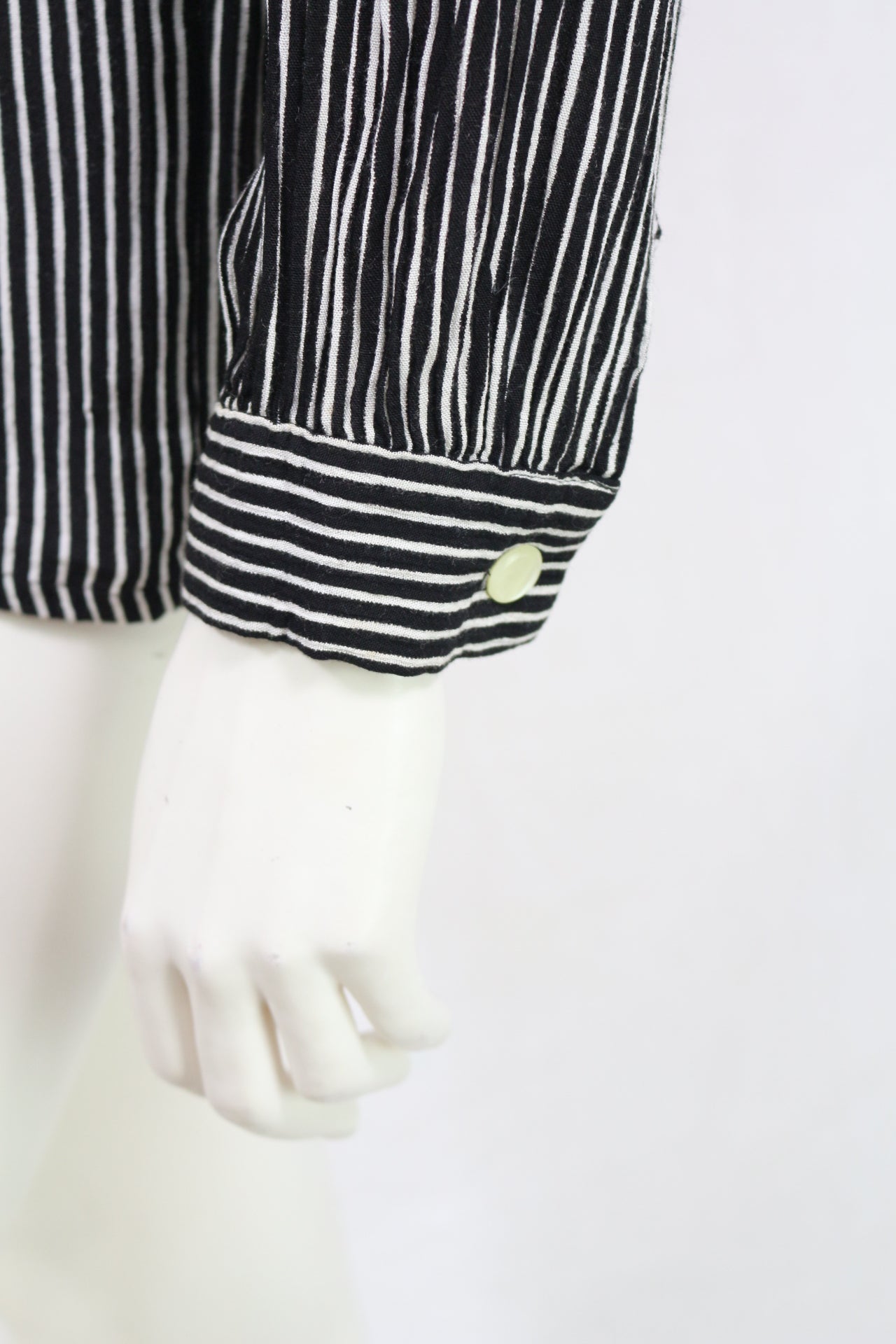 Anne Weyburn Chemisier Rayé Noir Blanc Col Claudine Nœud Rétro Chic T40 8