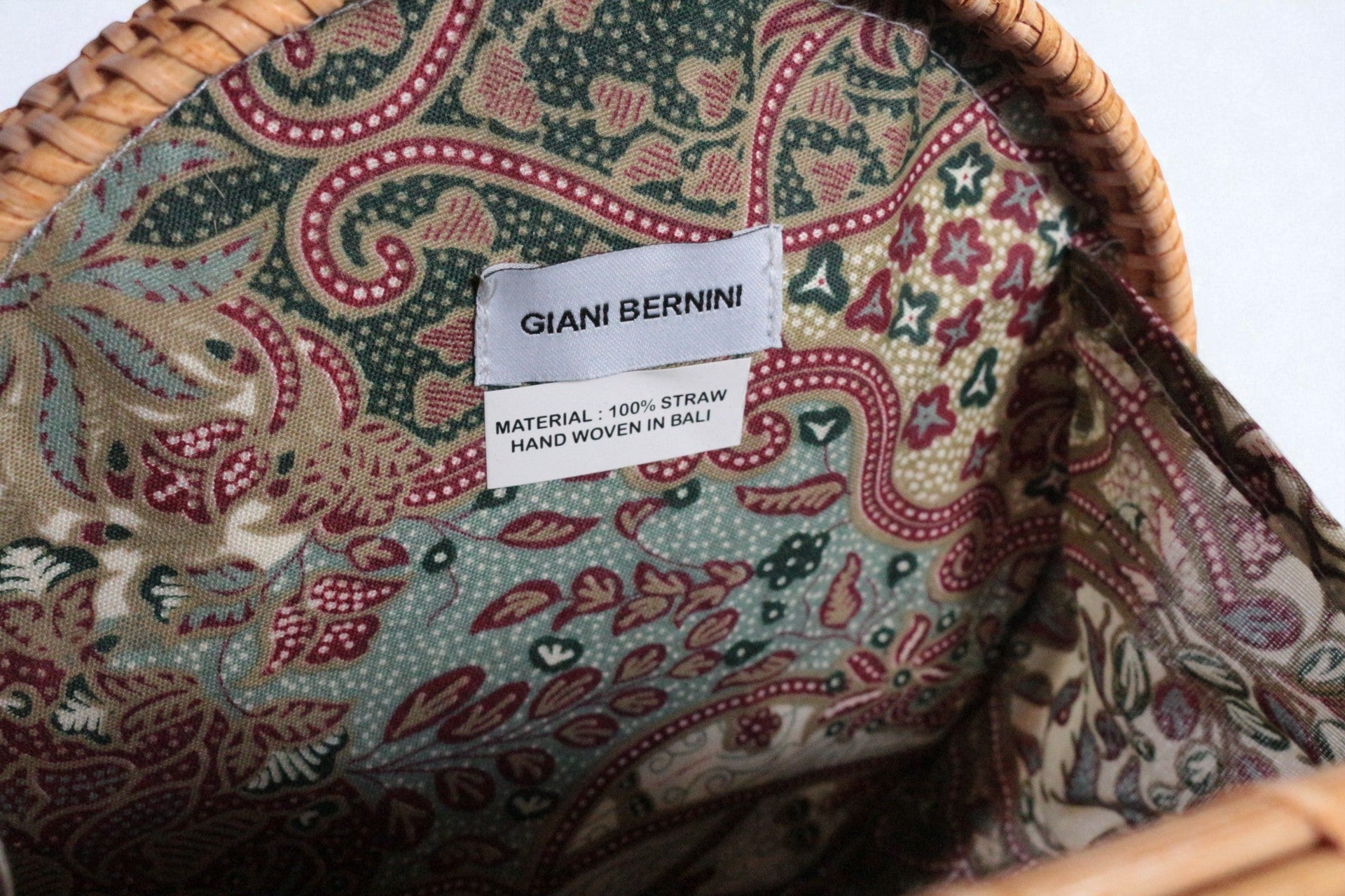 Gianni Bernini Sac Rond Bandoulière Rotin Tressé Bohème Chic Femme 3
