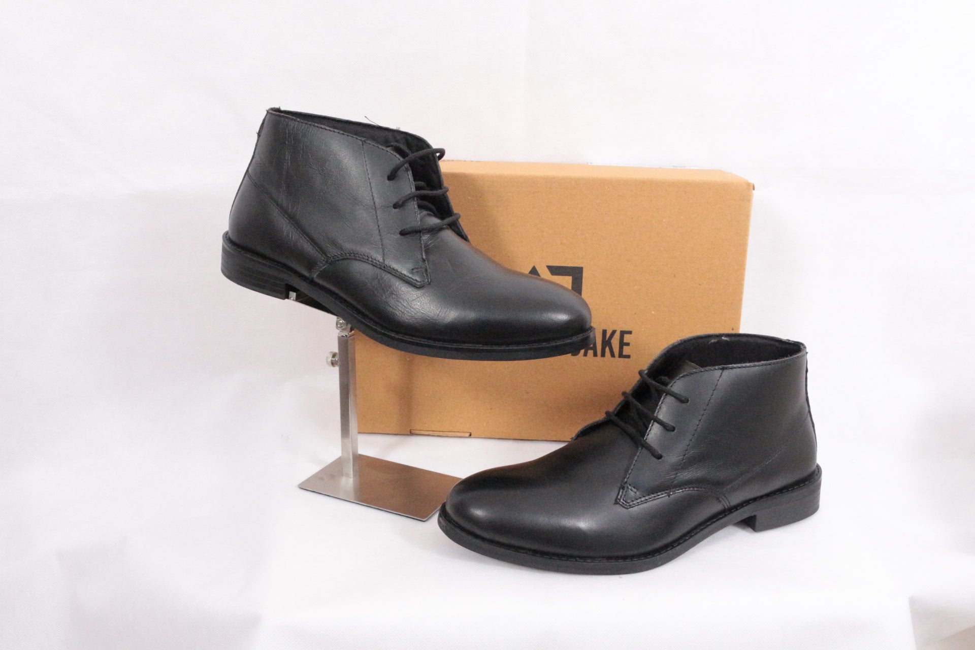 Chaussures Homme Cuir Noir Alison & Jake Neuves Bottines Derby Montantes