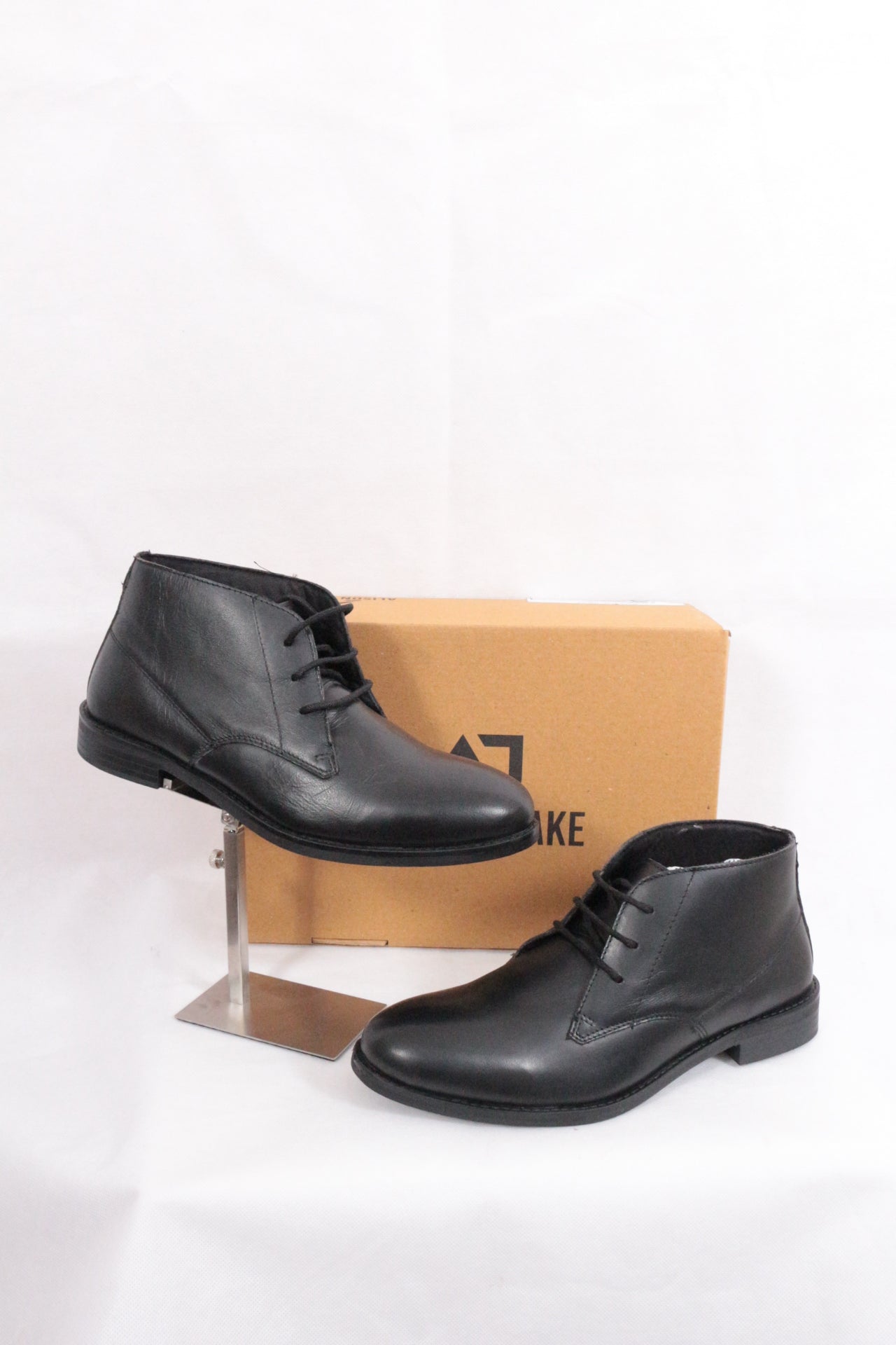 Chaussures Homme Cuir Noir Alison & Jake Neuves Bottines Derby Montantes