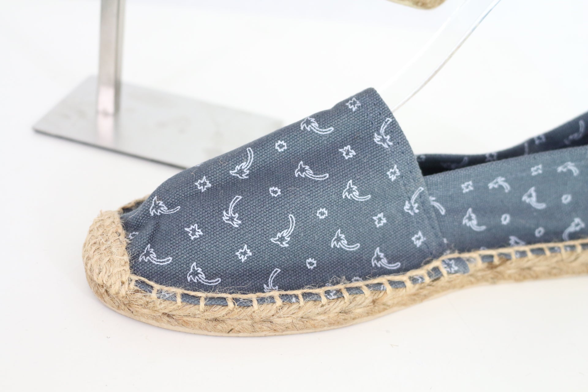 Espadrilles Diego's Femme Bleu Marine Imprimé Palmier Taille 39 Chaussures Été Bohème 3