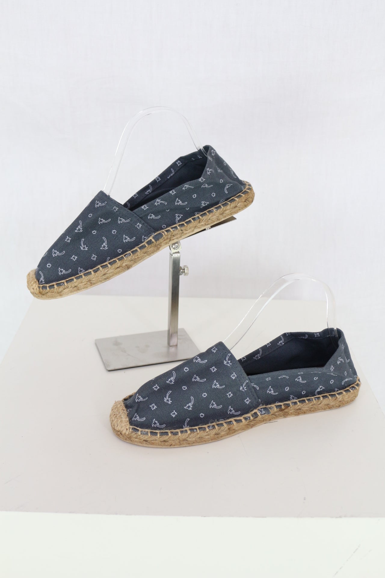 Espadrilles Diego's Femme Bleu Marine Imprimé Palmier Taille 39 Chaussures Été Bohème 5