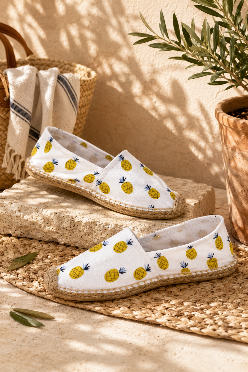 Espadrilles Diego's Femme Bleu Marine Imprimé Palmier Taille 39 Chaussures Été Bohème 10
