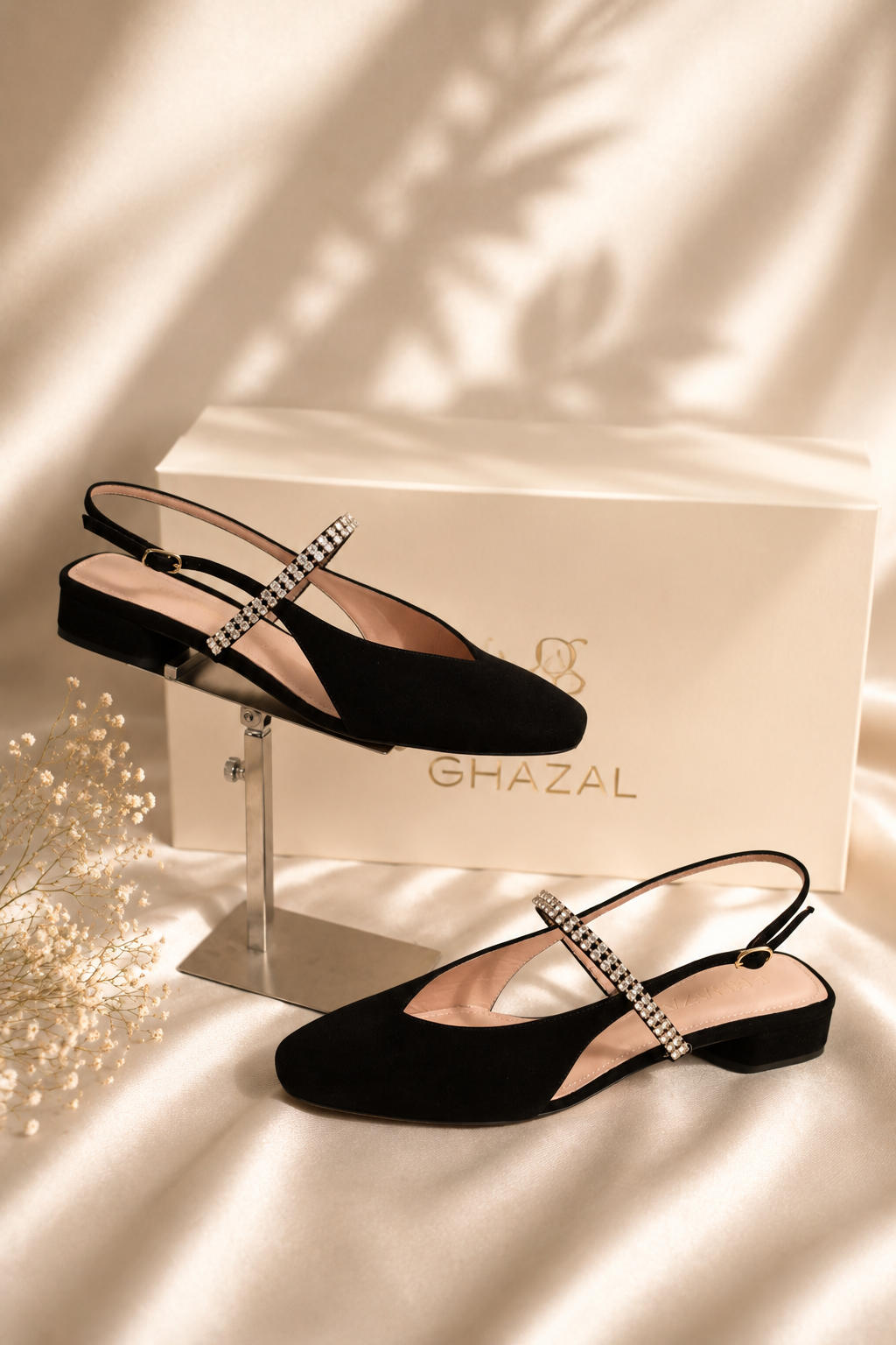 Escarpins Ghazal Paris noirs strass NEUVES avec boîte et dustbag - Taille 36.5