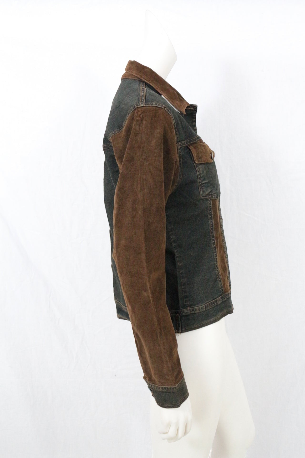 Veste Jean & Velours Femme T40 Vintage Y2K Western Denim Jacket NWT 4