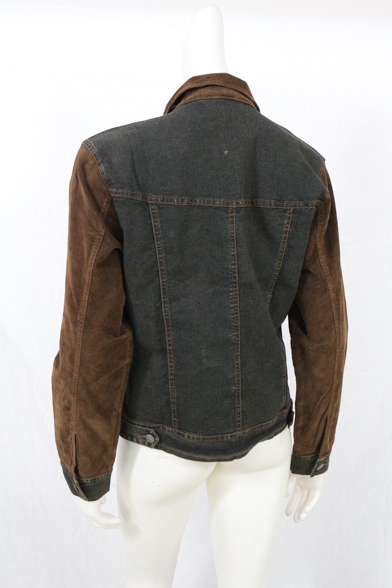 Veste Jean & Velours Femme T40 Vintage Y2K Western Denim Jacket NWT 5