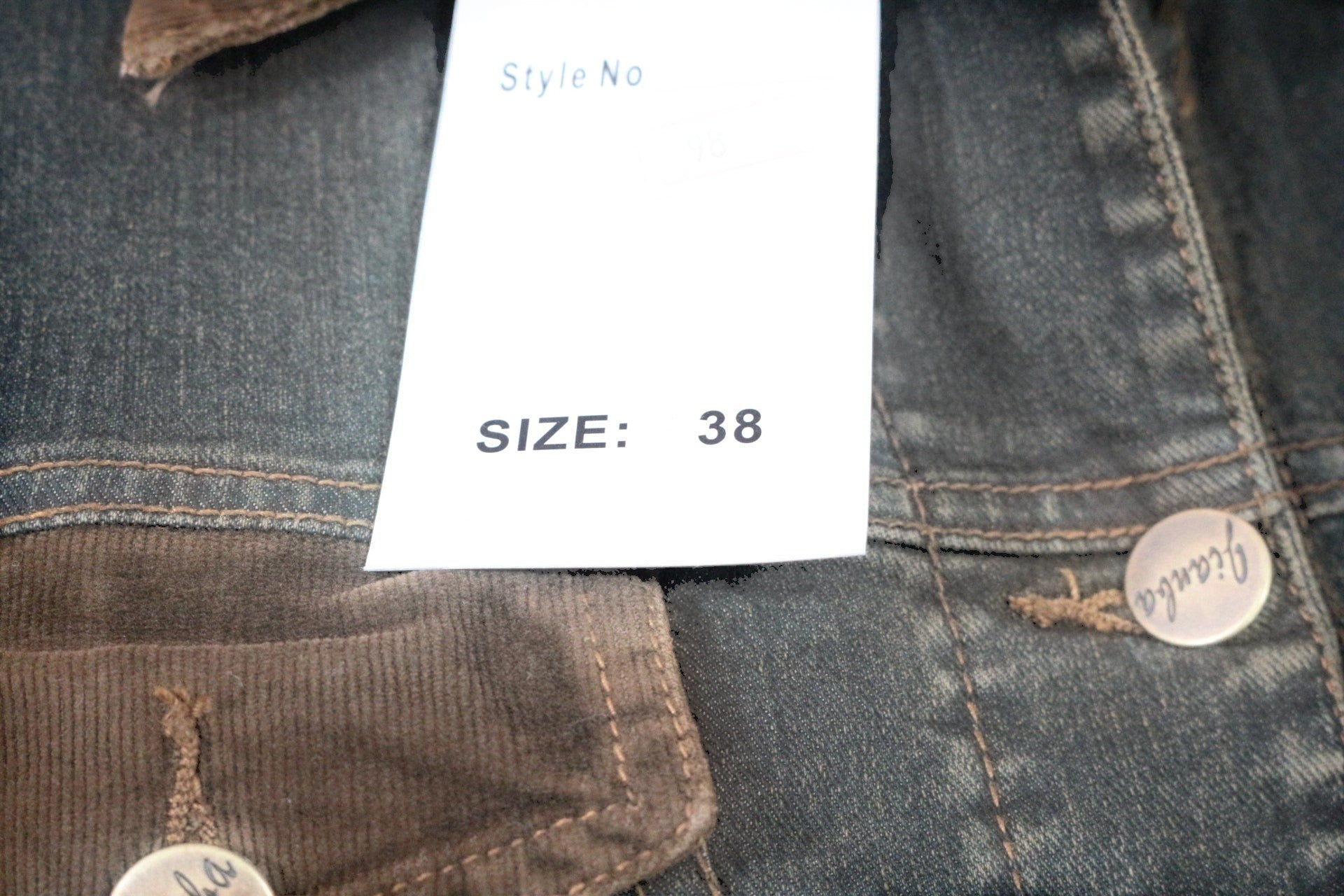 Veste Jean & Velours Femme T40 Vintage Y2K Western Denim Jacket NWT 7