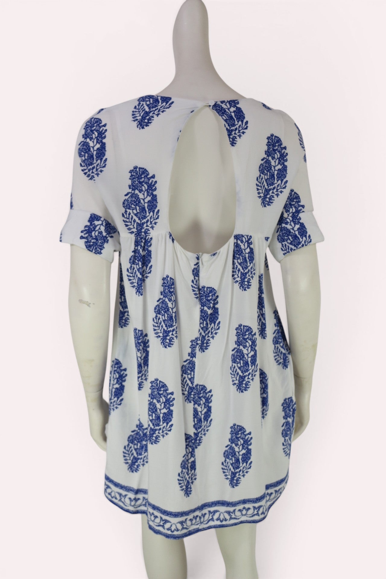 Robe tunique Kilky Paris blanche bleue avec short intégré S/M 6