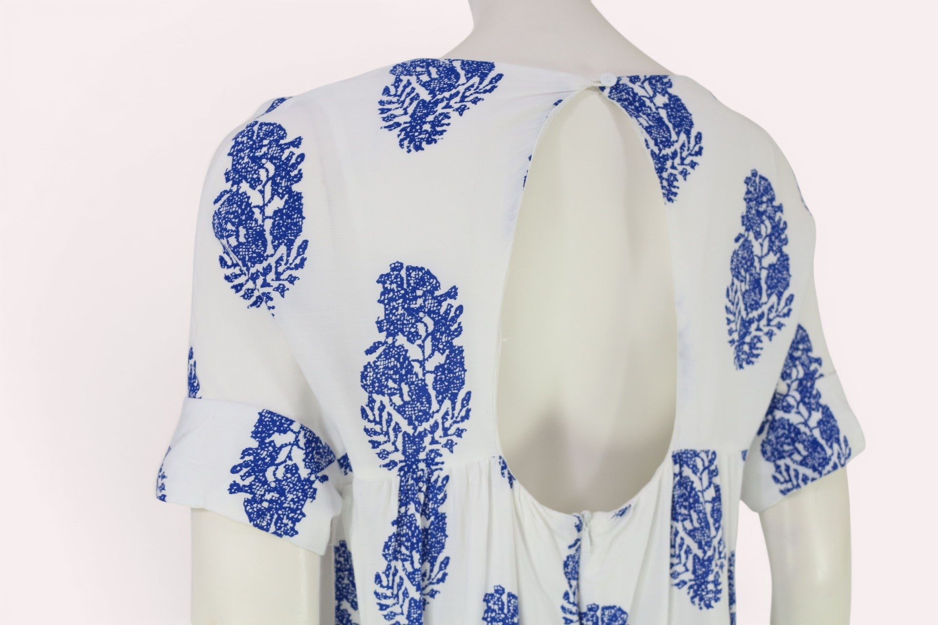Robe tunique Kilky Paris blanche bleue avec short intégré S/M 7