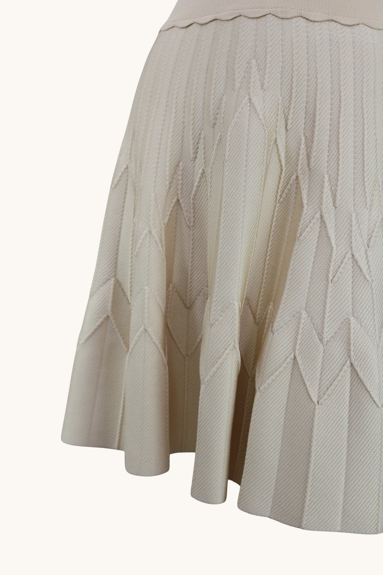 Robe Sandro maille beige taille S 4
