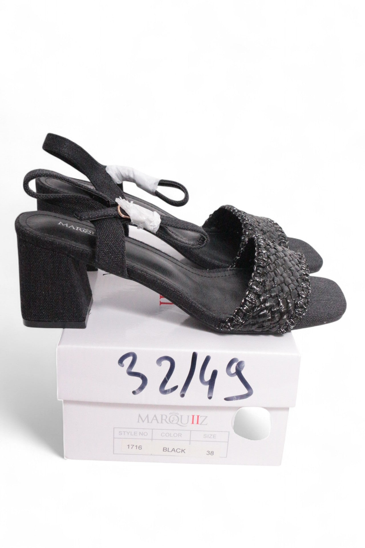 Marquiiz Sandales à talon Cuir synthétique Noir   Neuf 10
