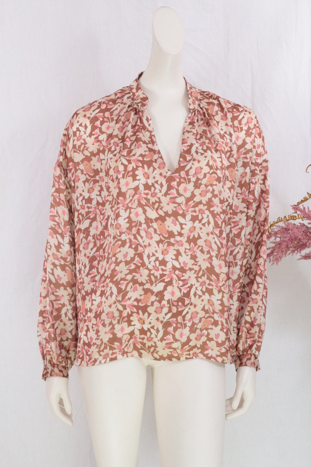 Vintage love Tunique Polyester Marron, Vieux rose T.U.  Neuf 6