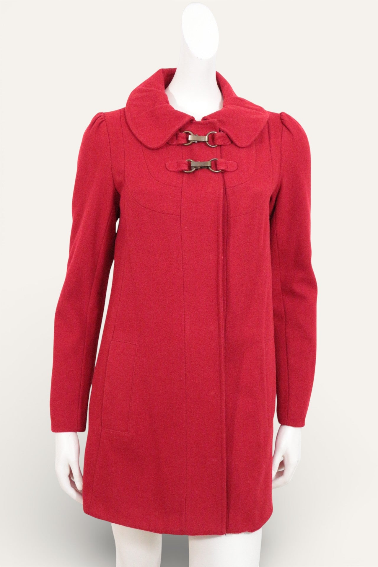 Pepe Jeans Duffle-coat Polyester, Viscose, Laine Rouge XS  Très bon état 6