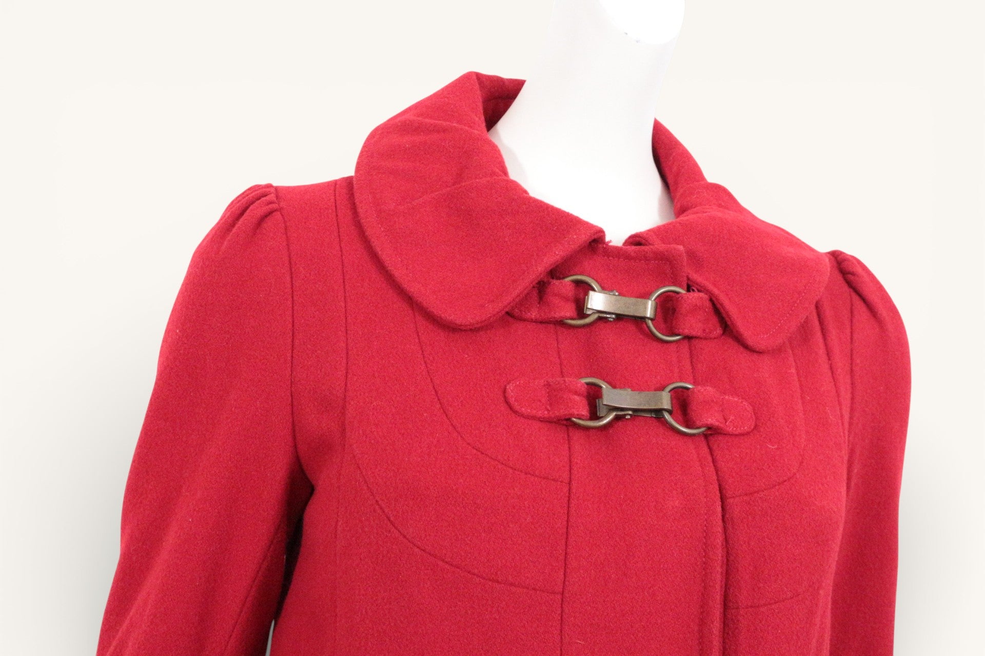 Pepe Jeans Duffle-coat Polyester, Viscose, Laine Rouge XS  Très bon état 7