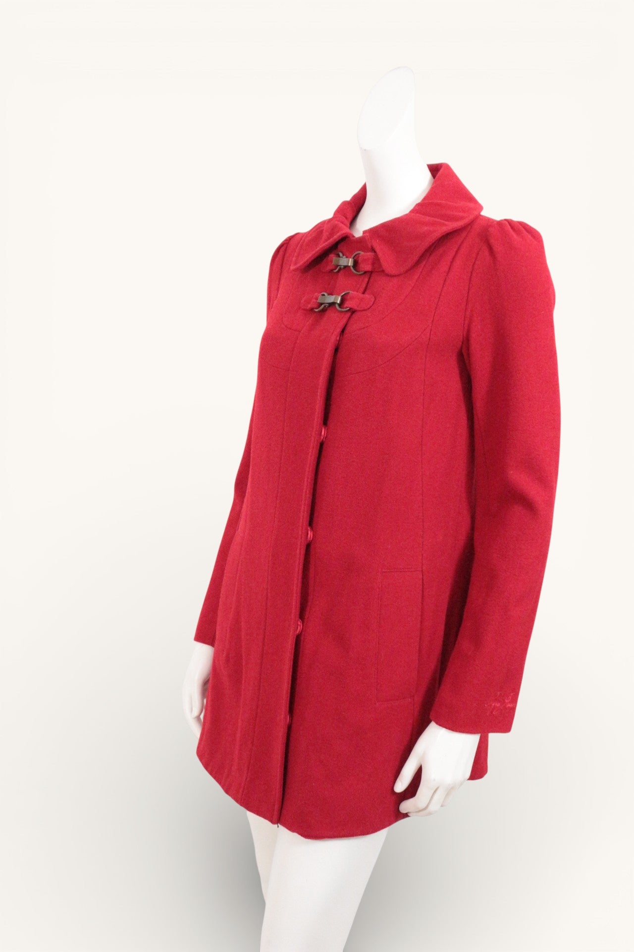 Pepe Jeans Duffle-coat Polyester, Viscose, Laine Rouge XS  Très bon état 9
