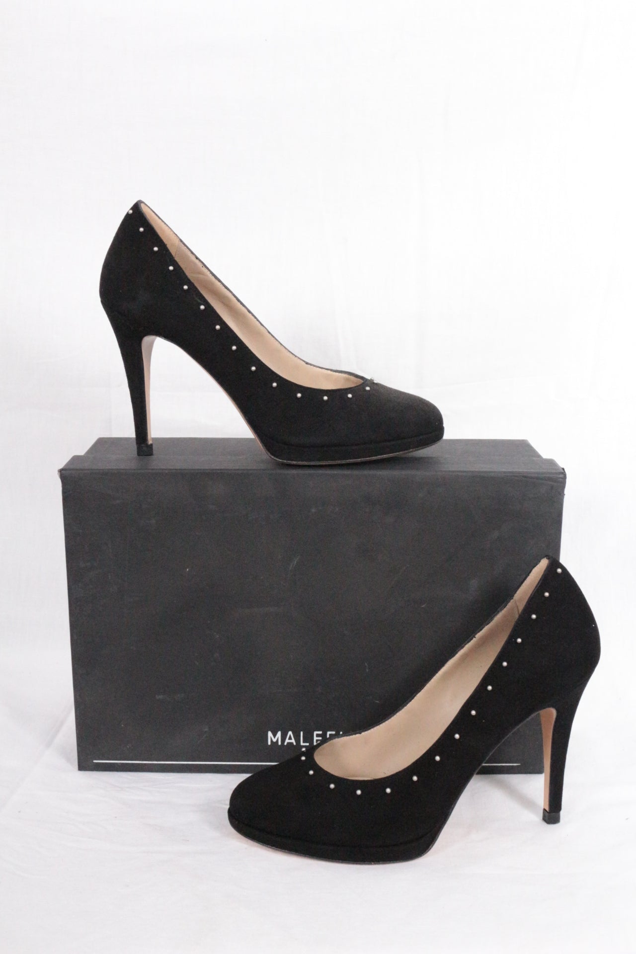 Malefic Escarpins Daim Noir   Neuf 10
