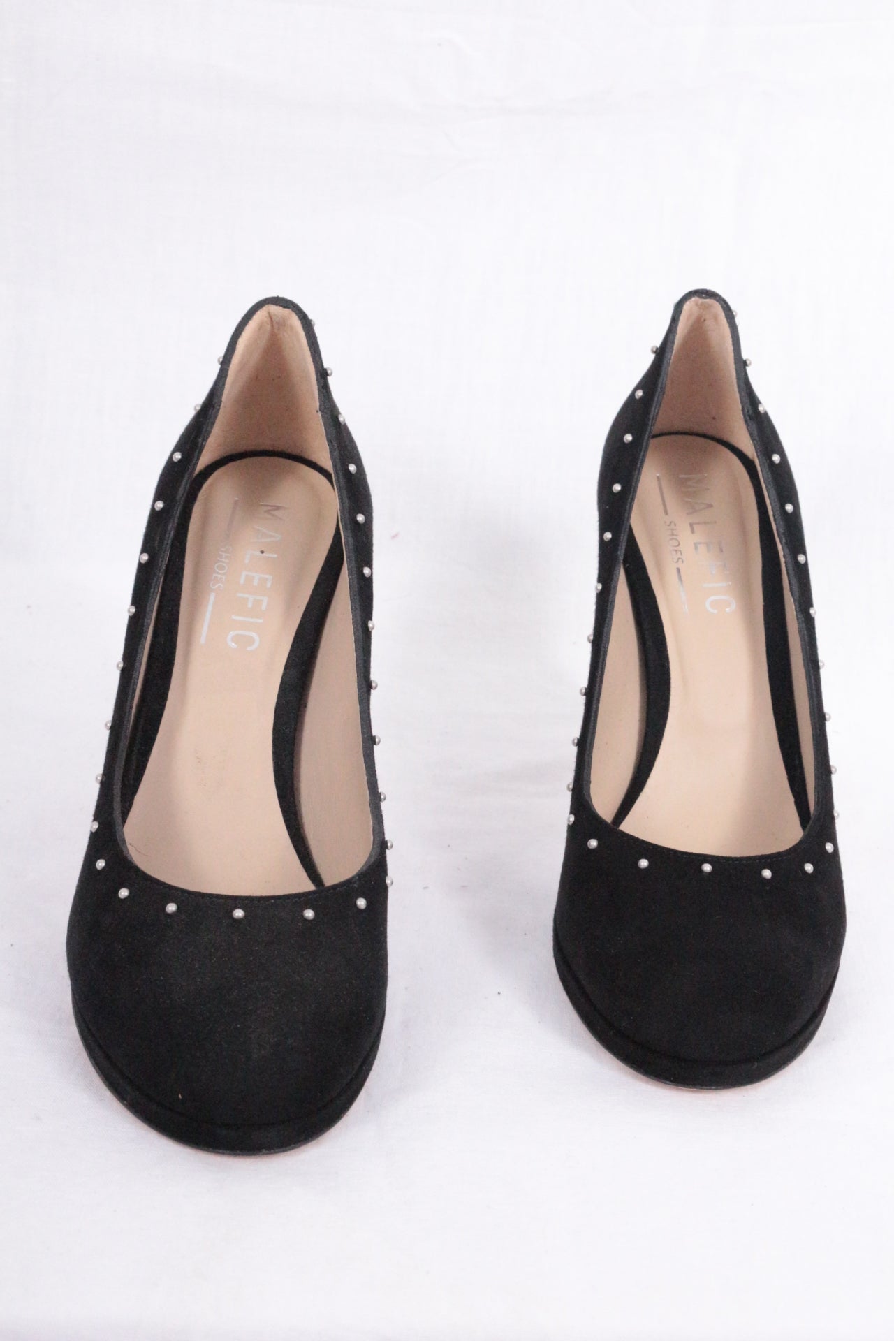 Malefic Escarpins Daim Noir   Neuf 4