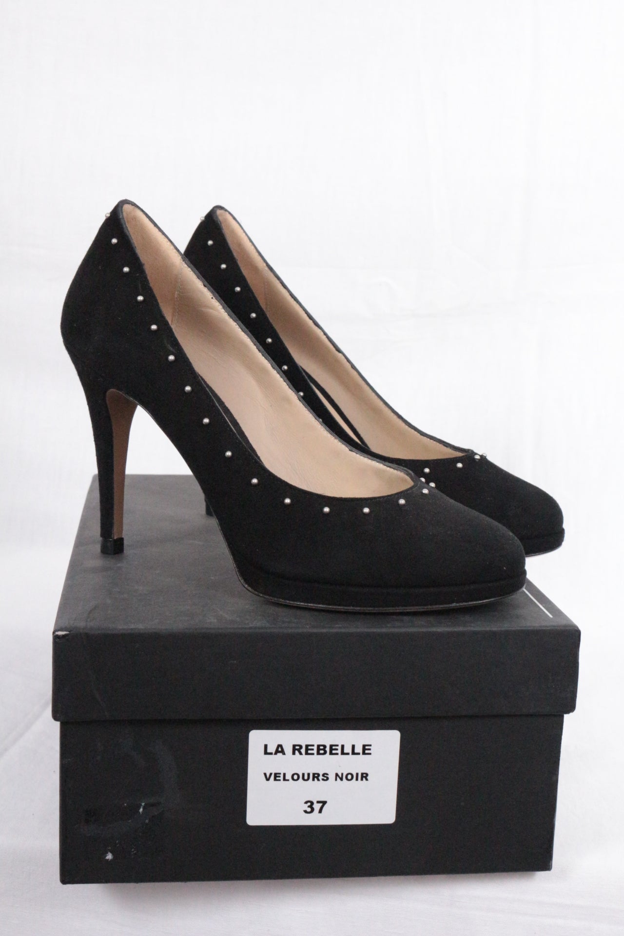 Malefic Escarpins Daim Noir   Neuf 8
