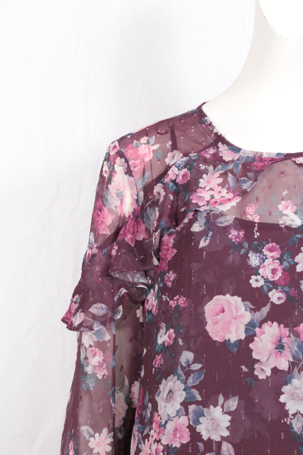 Cortefiel Robe mi-longue Polyester Violet XL  Neuf 9