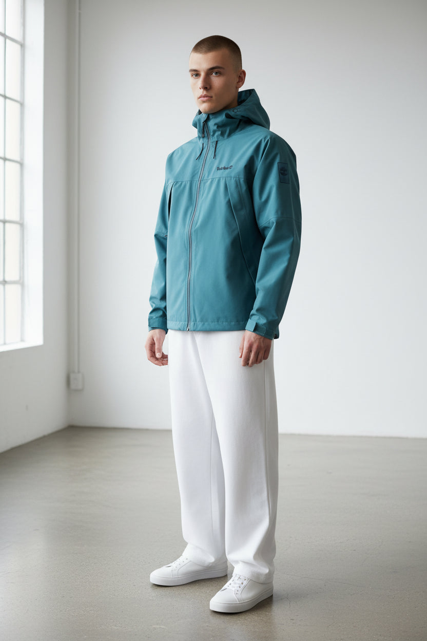 Timberland – Giacca con cappuccio – Poliestere riciclato, nylon – Celeste