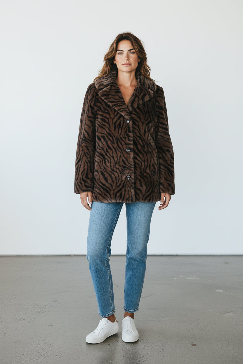 K design – Cappotto di media lunghezza – Poliestere – Cachi, nero