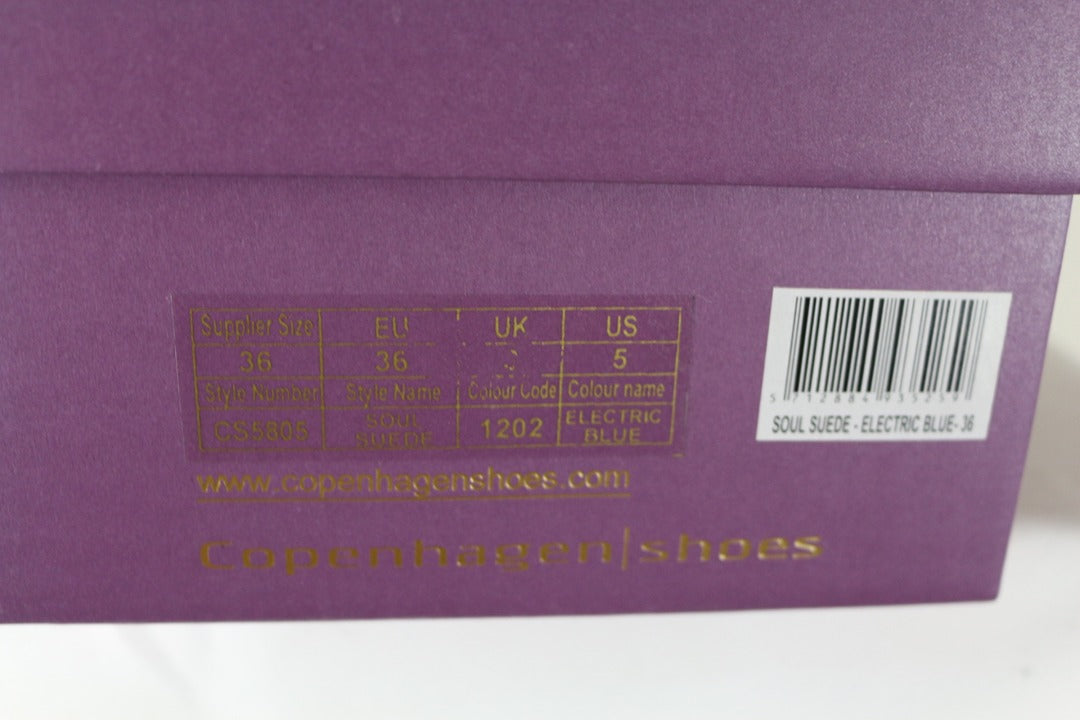 Sandales Copenhagen Shoes en daim bleu électrique taille 36 6