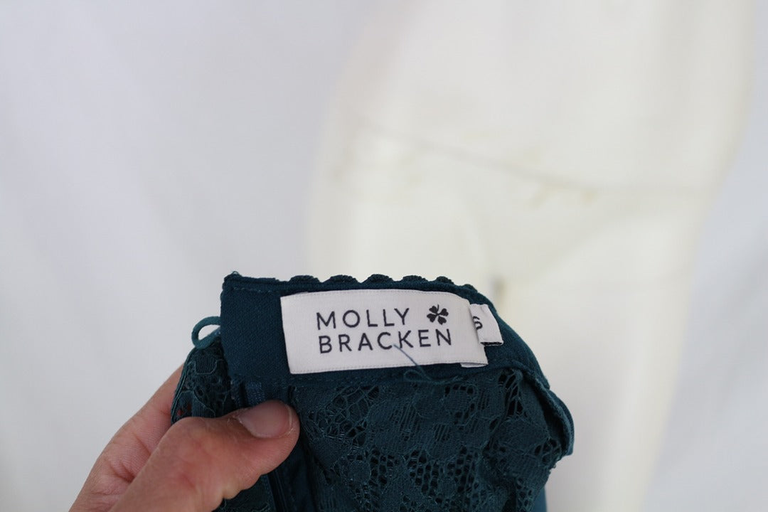 Robe dentelle Molly Bracken vert S chic soirée 9