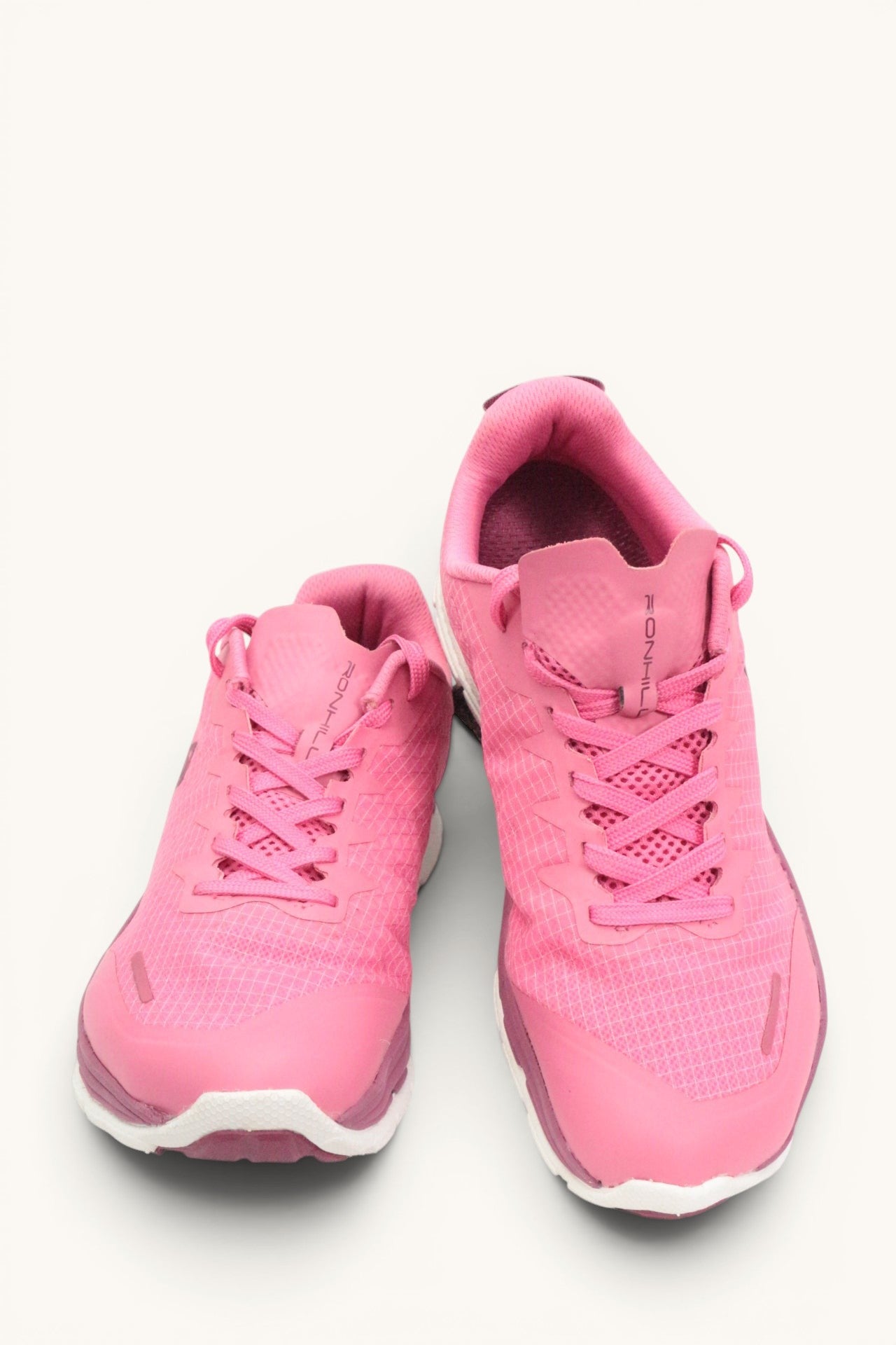 Baskets de running Frippindealz Ronhill roses en cuir synthétique avec lacets et semelle adhérente