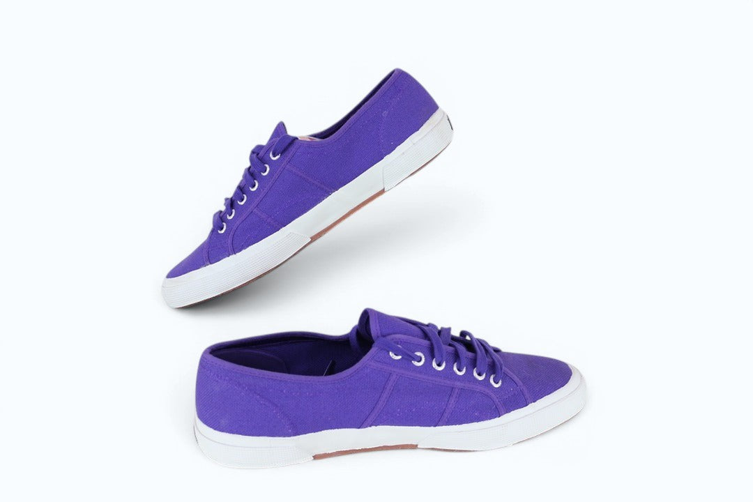 Baskets Frippindealz Superga 2750 Cotu Classic en toile violette avec semelle en caoutchouc vulcanisé