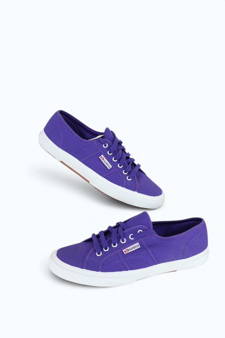 Baskets Frippindealz Superga 2750 Cotu Classic en toile violette avec semelle en caoutchouc vulcanisé