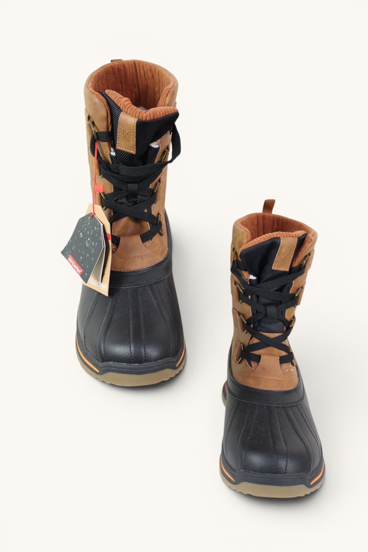 Bottes après-ski Frippindealz Kimberfeel Leonard camel et noir avec membrane imperméable et semelle crantée