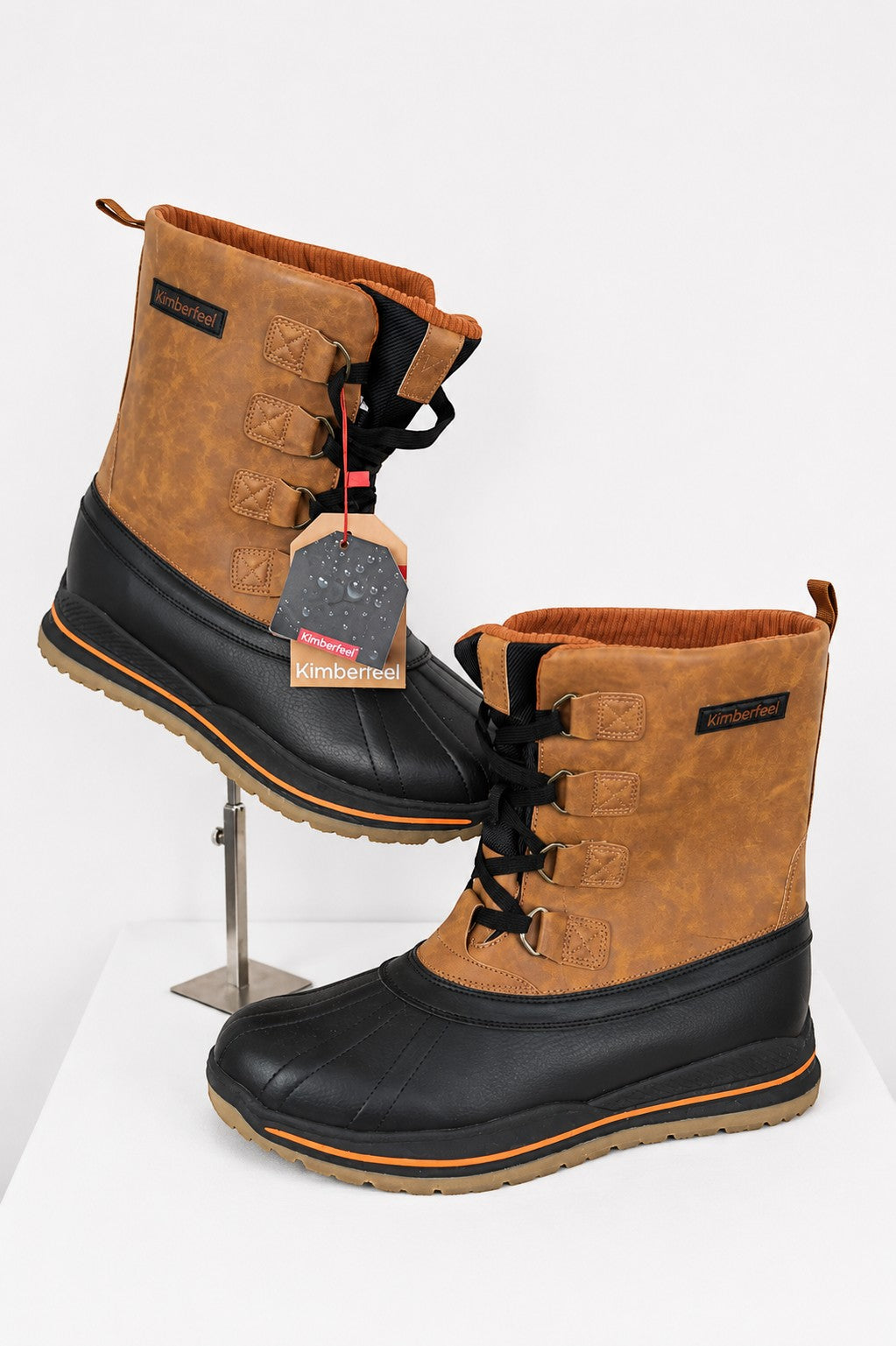 Bottes après-ski Frippindealz Kimberfeel Leonard camel et noir imperméables avec membrane Kimbertex et semelle crantée