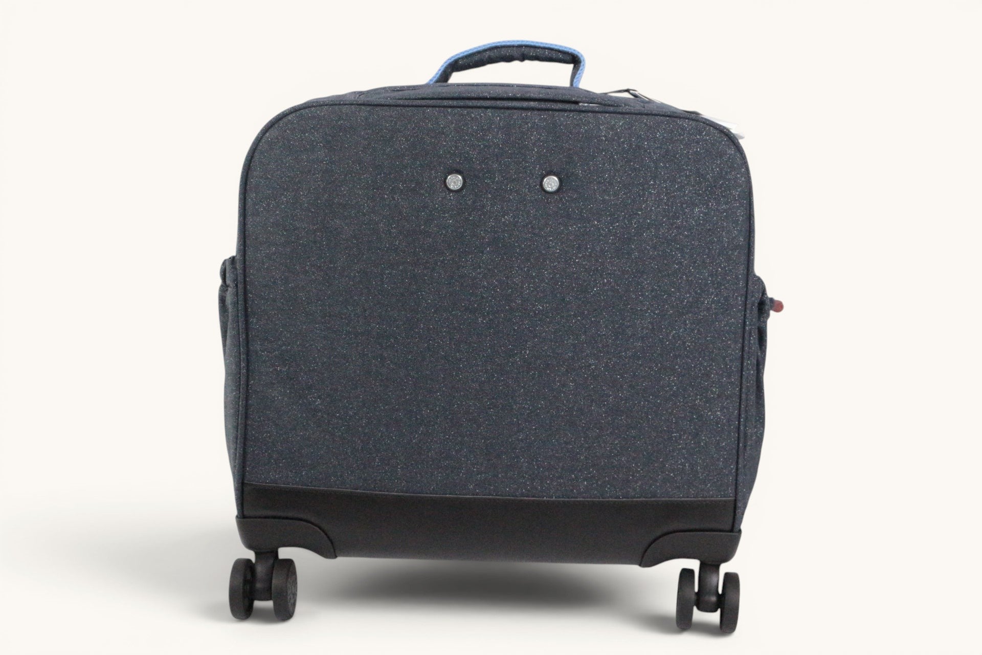 Cartable à roulettes Frippindealz Kipling New Storia noir pailleté avec 4 roues pivotantes et poignée de transport