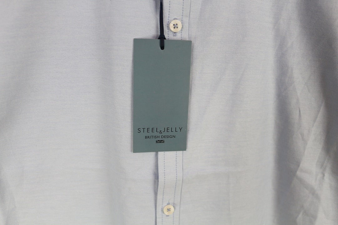 Chemise Frippindealz Steel & Jelly bleu clair en coton avec étiquette de marque neuve