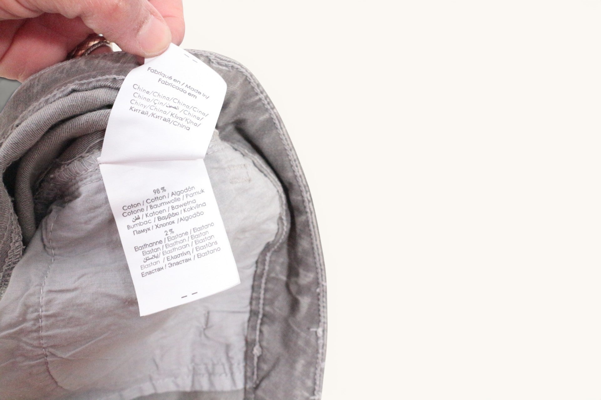 Jupe droite en denim gris clair Frippindealz, taille 38, 98% coton, 2% élasthanne, style Y2K.