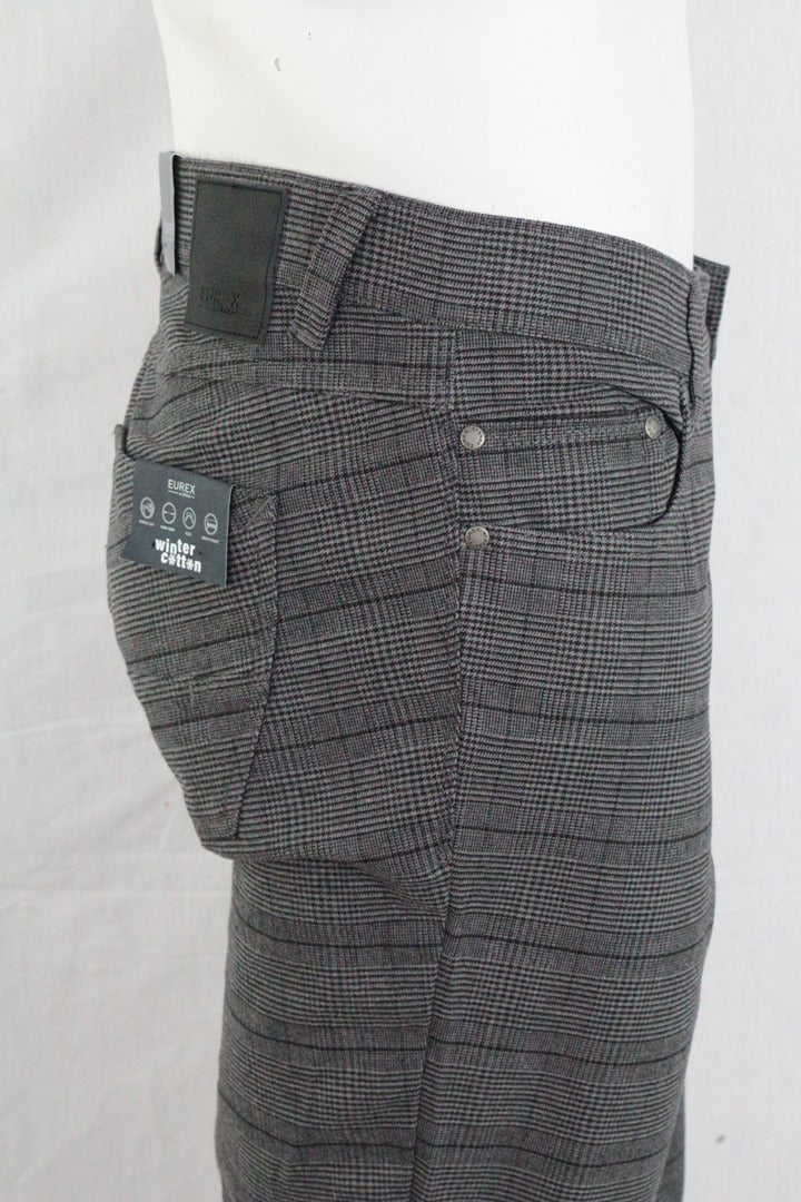 Pantalon de costume Frippindealz BRAX gris à motif prince de Galles en coton mélangé avec étiquette Eurex
