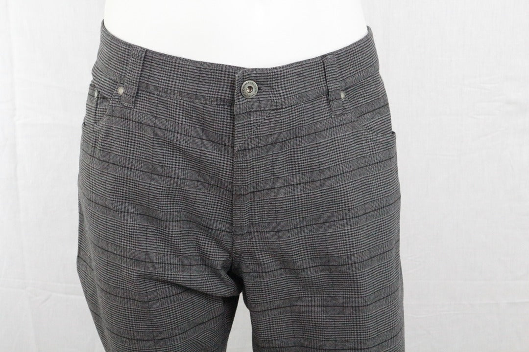 Pantalon de costume Frippindealz BRAX gris à motif prince de Galles en coton mélangé avec passants de ceinture