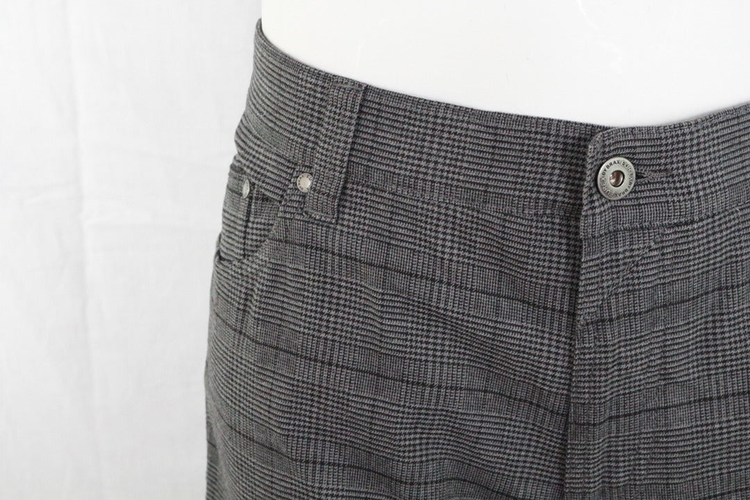 Pantalon de costume Frippindealz BRAX gris à motif prince de Galles en coton mélangé avec passants de ceinture