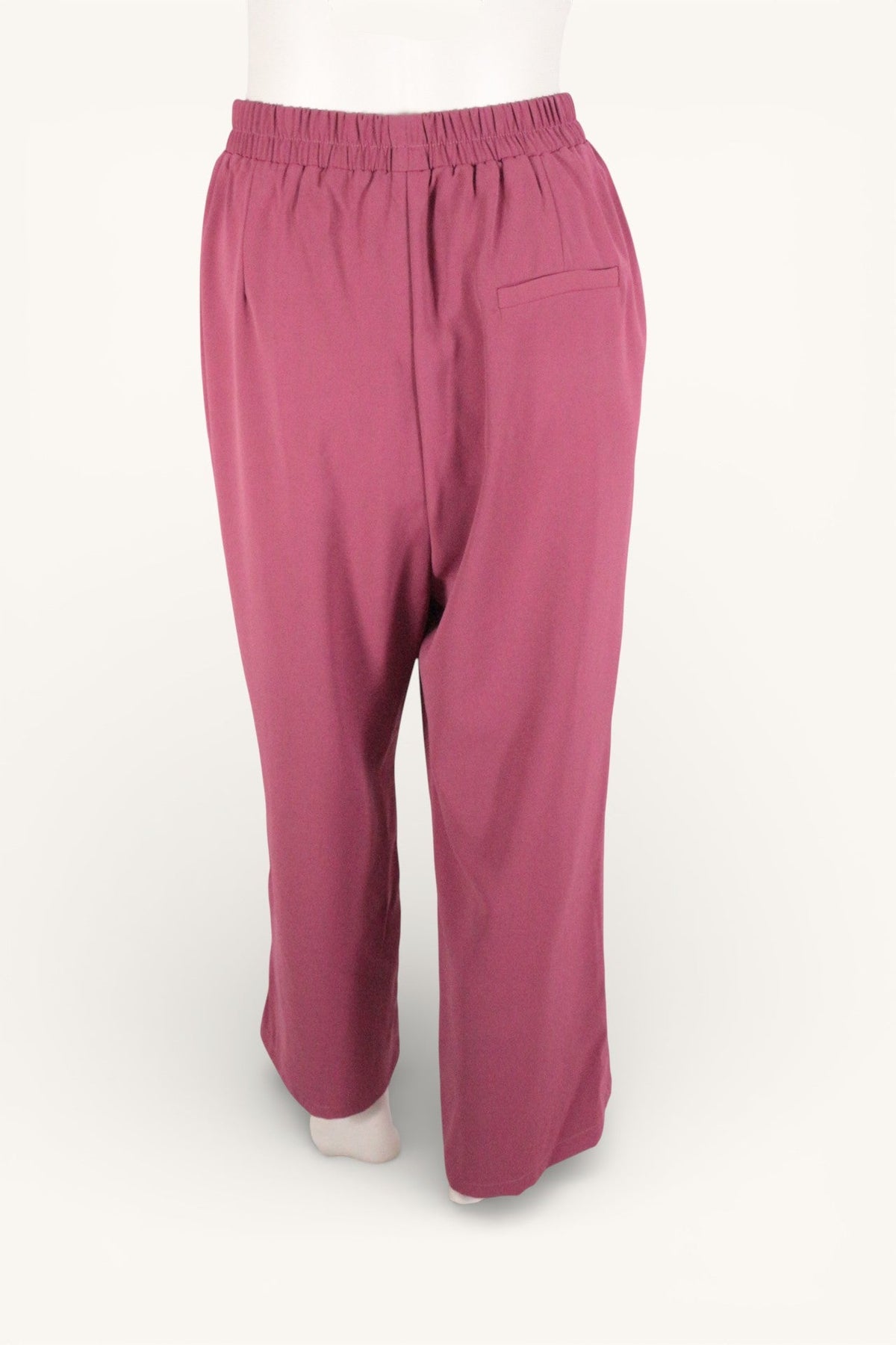 Pantalon Grace & Mila modèle Levi en polyester vieux rose avec taille élastique, présenté par Frippindealz