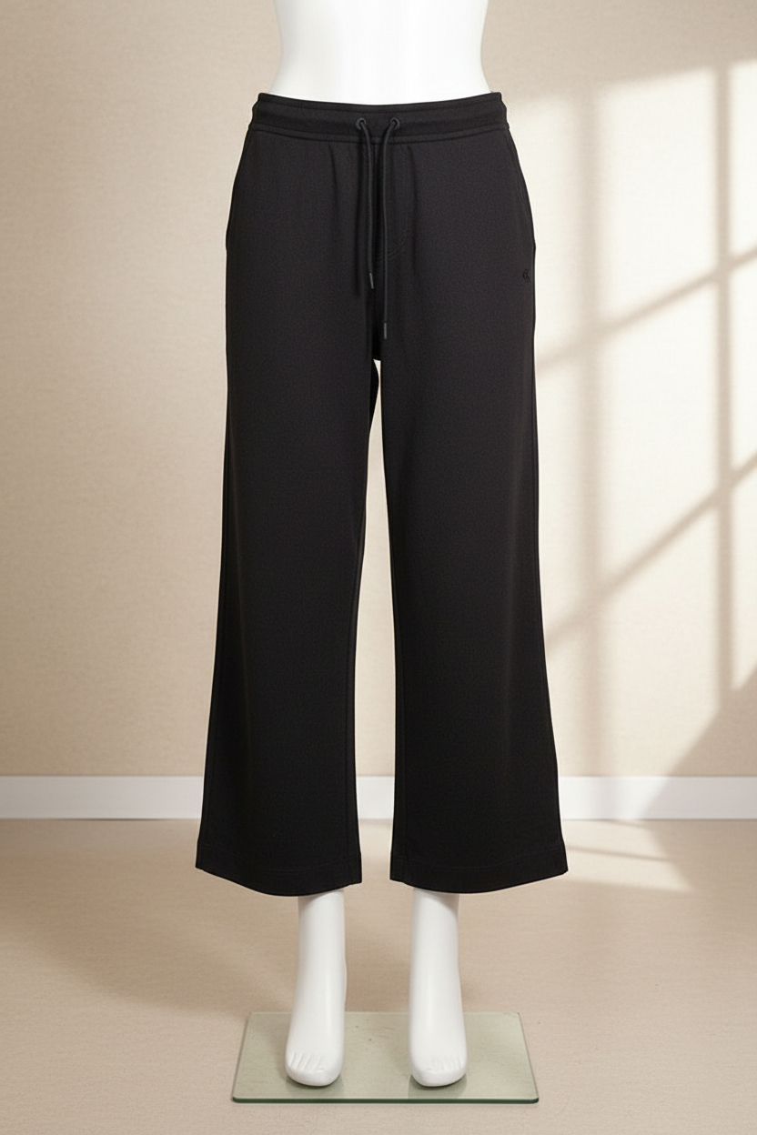 Pantalon de jogging noir Frippindealz Calvin Klein Jeans en coton recyclé avec taille élastiquée et coupe large