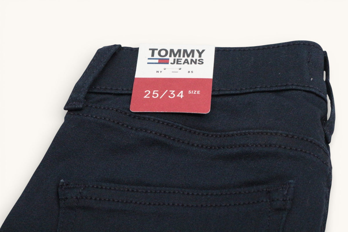 Pantalon bleu marine Frippindealz Tommy Hilfiger neuf avec étiquette de taille 25/34 visible