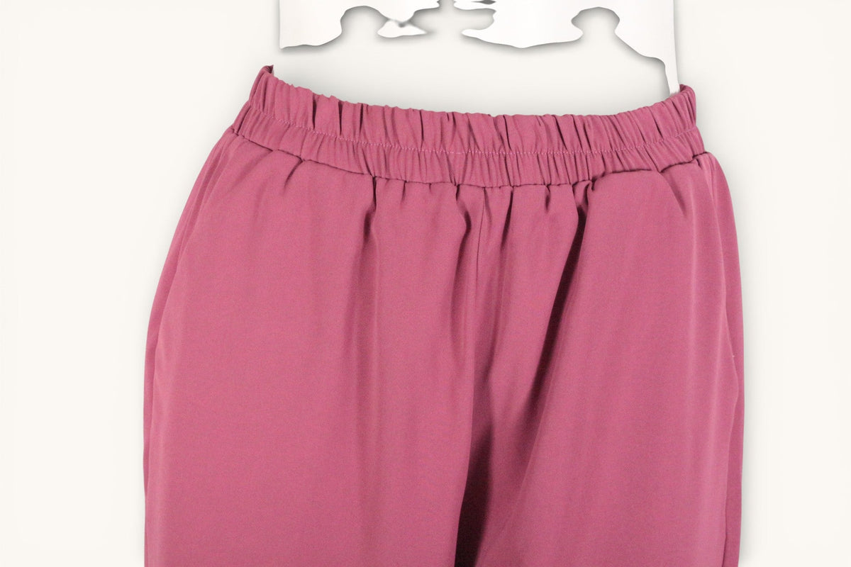 Pantalon Grace & Mila vieux rose en polyester avec taille élastique, proposé par Frippindealz
