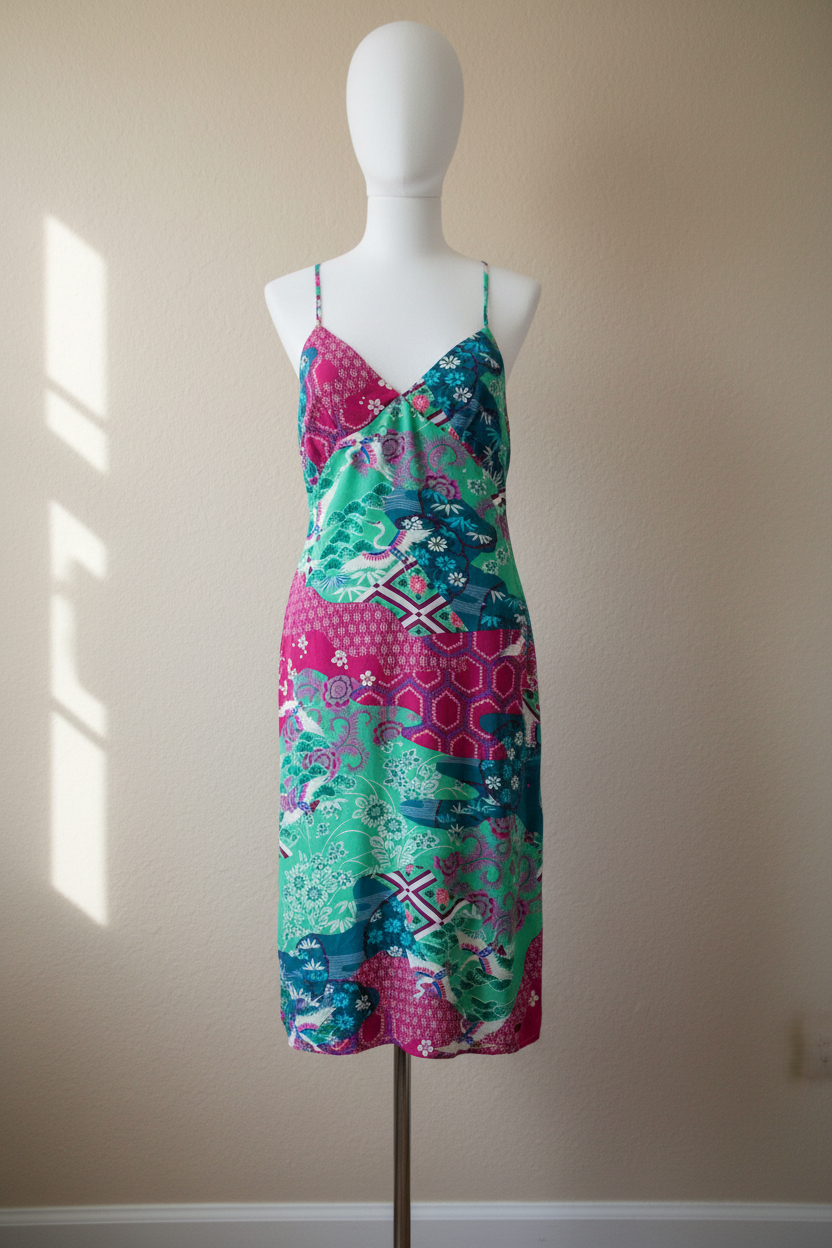 Robe longue Frippindealz Superdry en viscose multicolore au motif bohème chic sur mannequin