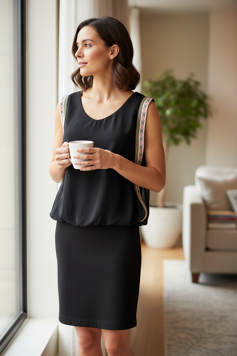 Vero Moda Robe Polyester, Viscose Noir L  Très bon état