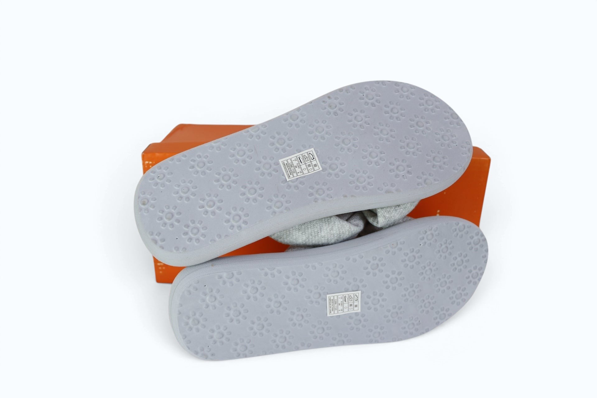 Semelles antidérapantes des mules Frippindealz Rocket Dog en textile gris chiné avec boîte d'origine