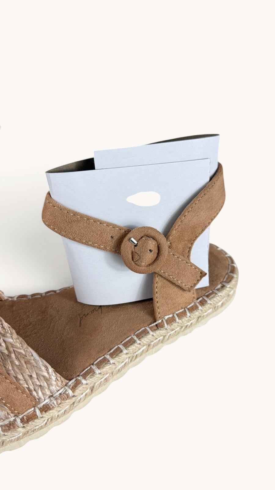 Sandales espadrilles Frippindealz XTI beiges avec bride de cheville ajustable et semelle tressée style corde